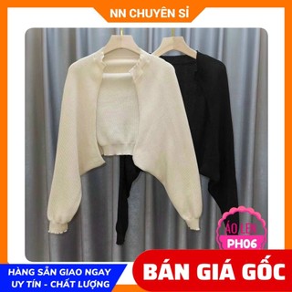 Áo len cánh dơi cho nữ chất len mềm mịn Áo khoác len tay dơi PH06