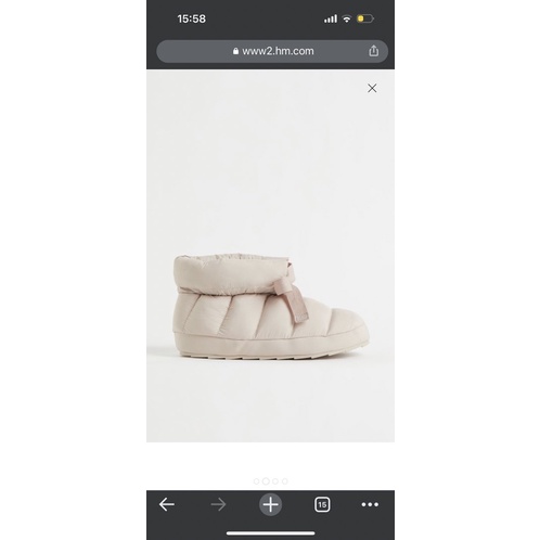 Giày Boot Thấp Chần Bông H M