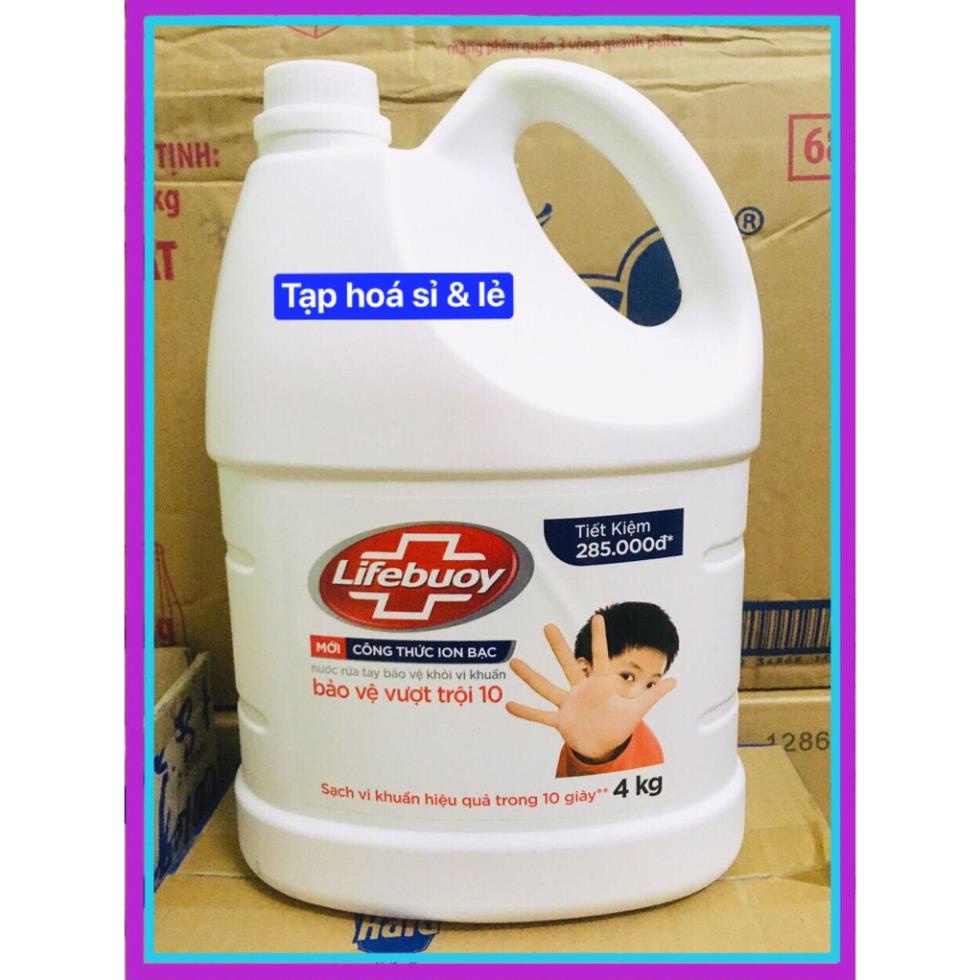 Can Nước Rửa Tay Lifebuoy Bảo Vệ Vượt Trội 4kg