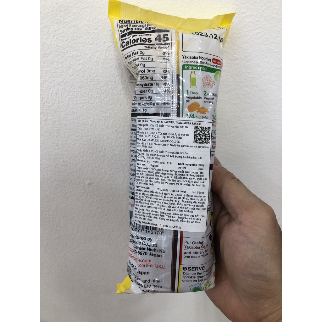 [HÀNG NHẬT] Nước Sốt mì xào Yakisoba Otafuku - [Chai 300 gram]