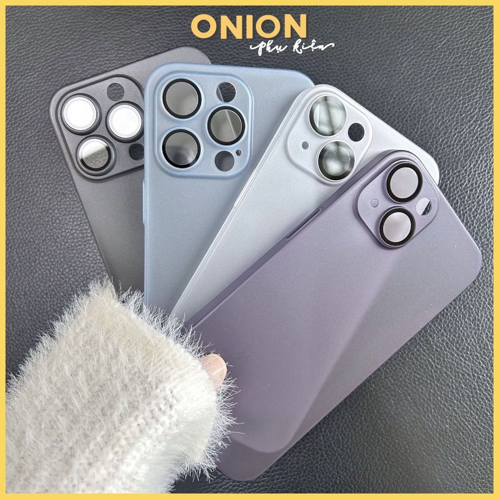 Ốp lưng cứng siêu mỏng, có kính camera cao cấp dành cho iPhone Xsmax 11 12 13 14 Pro Promax