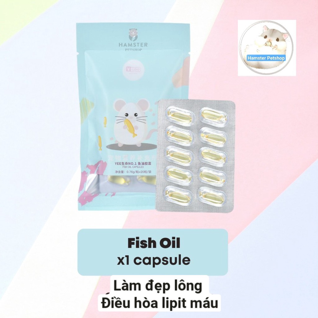 Cá con bảo vệ sức khỏe dành cho Hamster/ Sóc/ Nhím/ Rat ( 1 viên)