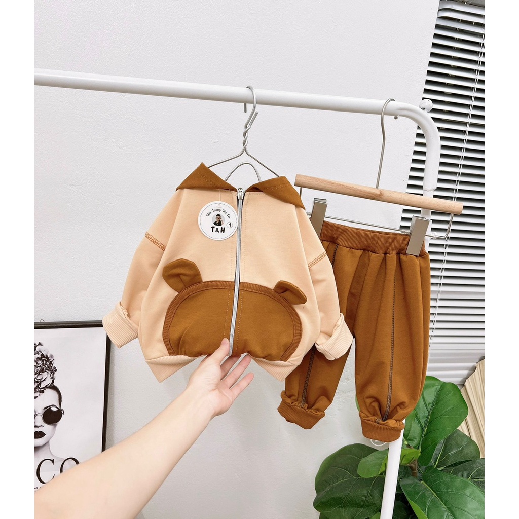 Quần áo trẻ em Shop Sam Ú chất Nỉ da cá hàng Quảng Châu- Bộ đồ trẻ em gồm áo và quần mặc siêu Cute V8