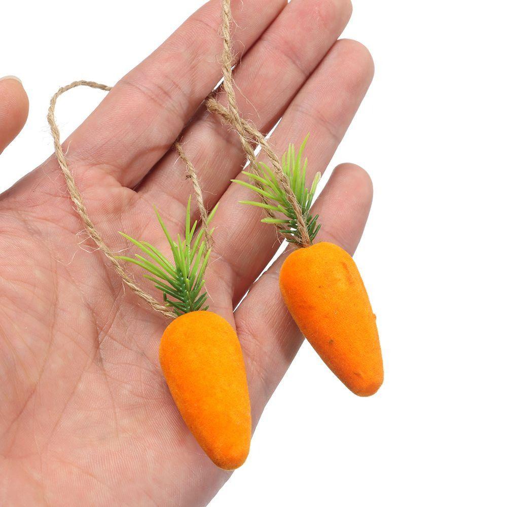 Set 10 Phụ Kiện Treo Trang Trí Tiệc Hình Củ Cà Rốt Bằng Xốp Dễ Thương