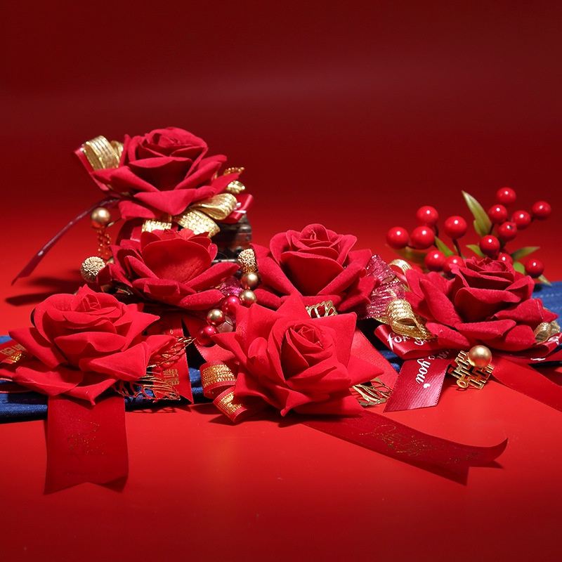 Ghim Cài Áo Cardigan Phù Dâu / Phù Dâu / Phù Dâu / Gia Đình Phong Cách Trung Hoa Phù Dâu / Cha Mẹ