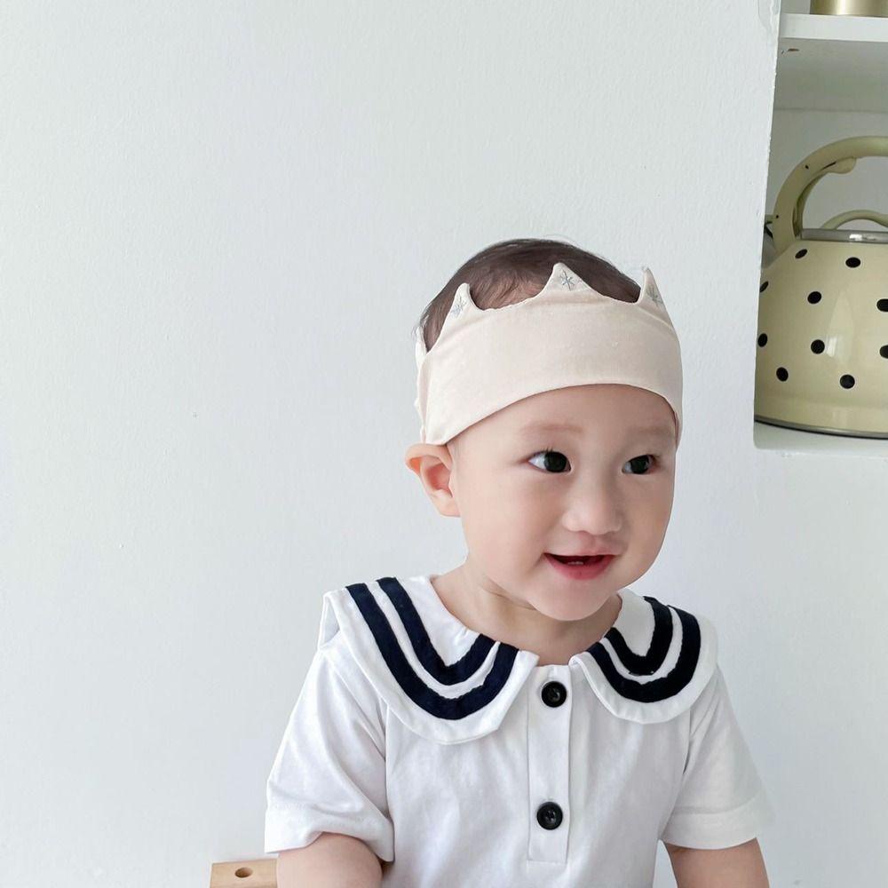 Băng Đô Cài Tóc Thêu Hình Vương Miện Phong Cách Hàn Quốc Dễ Thương Cho Bé Gái