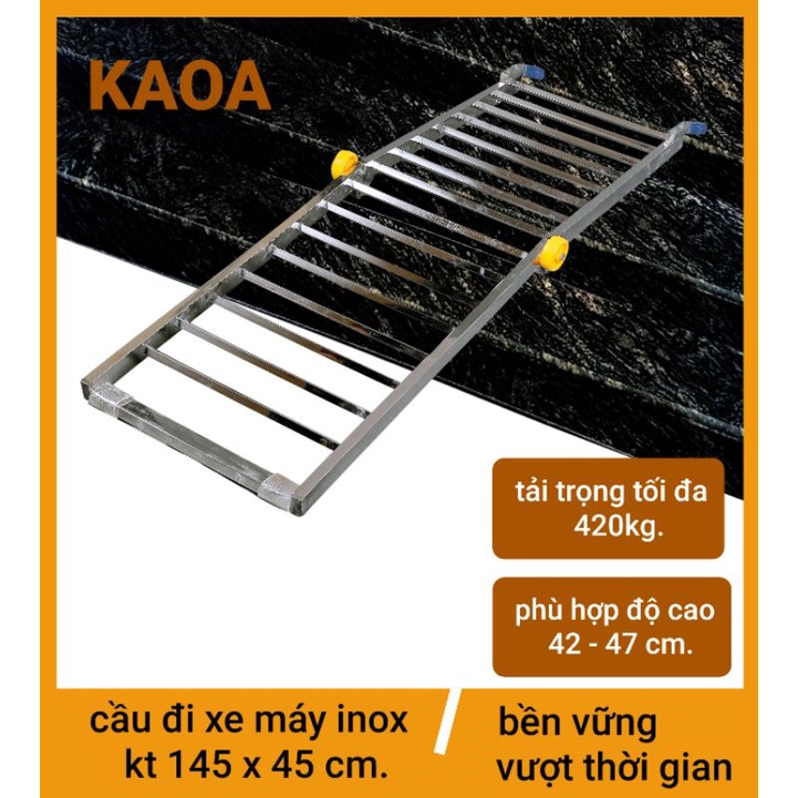 Thang dắt máy inox. KT 145 x 45 cm ( bảo hành 12 tháng )