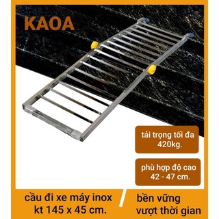 Thang dắt máy inox. kt 145 x 45 cm