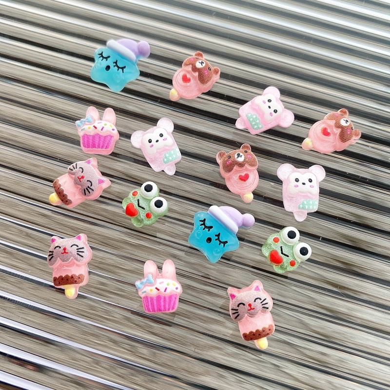 HOLIDAYNAIL Set charm thú hoạt hình 2023 mẫu charm tết