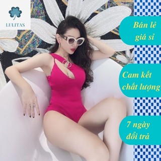 Bikini, đồ bơi một mảnh thân liền khoen cổ sang chảnh lulitas lt-088