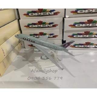 Mô hình máy bay tĩnh Airbus A380 Qatar airways 20cm có bánh xe