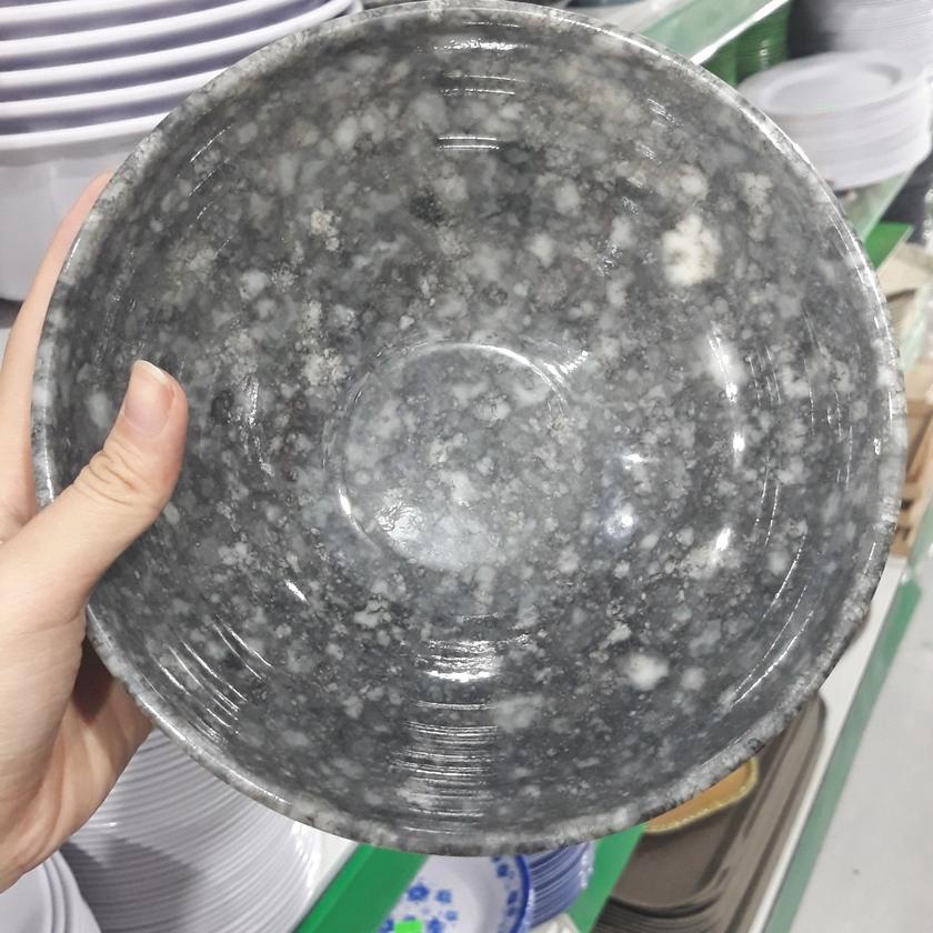 Tô nhựa Melamine Nhuthaco Màu Nhám Xám vân đá size 18 + size 20