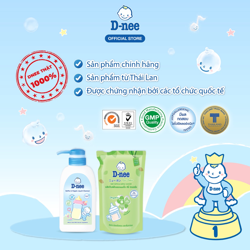 Combo 6 Nước rửa bình sữa D-nee 500 ML