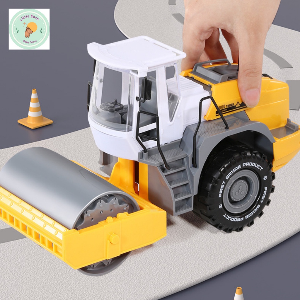 Đồ chơi mô hình xe lu hợp kim, nhựa an toàn cho bé