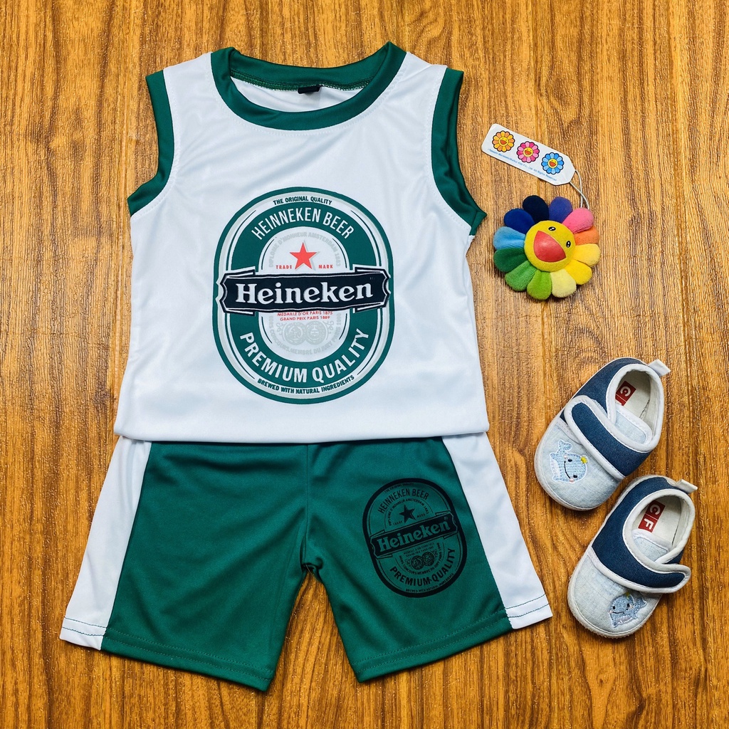 Đồ bộ trẻ em thời trang thiết kế cộc tay chất vải thun lạnh in hình ngộ nghĩnh phù hợp với bé trai và bé gái DBHENIKEN