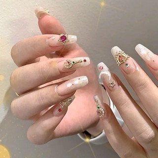 charm đá đỏ nail- gắn móng- trang trí móng tay