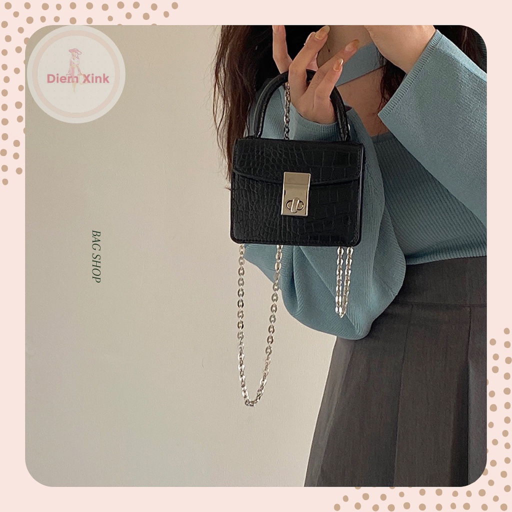 Túi Xách Nữ Đẹp Túi Mini Đeo Chéo Da Pu Bóng Cao Cấp Dáng Cứng Đi Chơi Tết Chụp Hình Phong Cách Thời Trang Hàn Quốc T 13