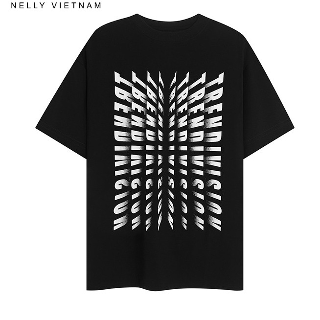 Áo thun tay lỡ NELLY cotton 100% dáng unisex form châu á in hình trendivision N0168