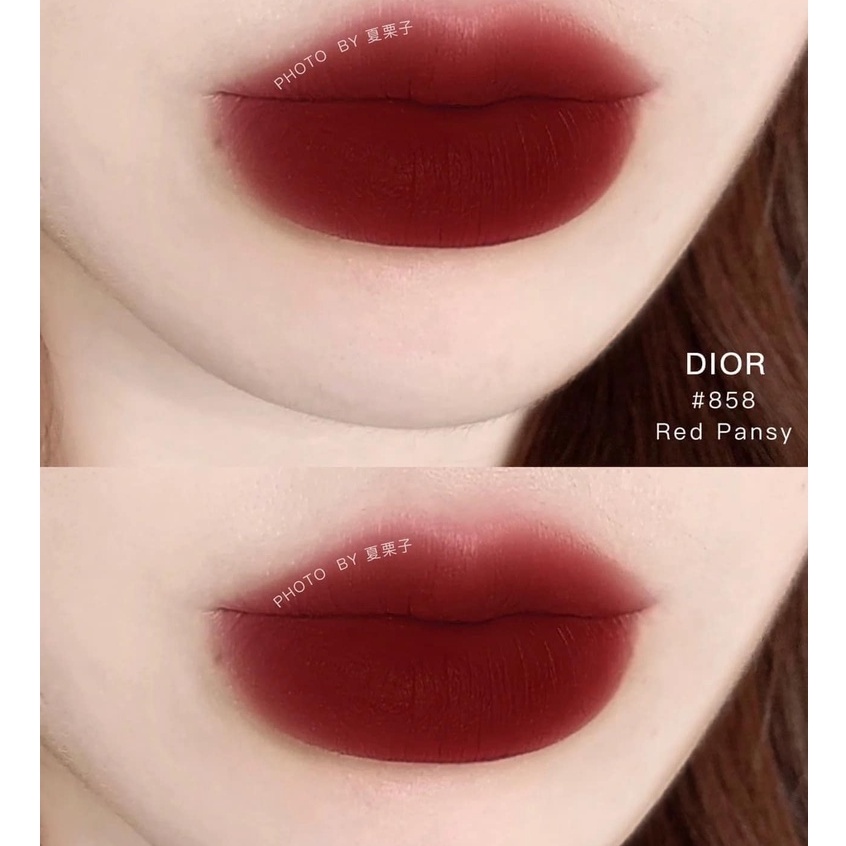 Son Dior 858 Red Pansy Đỏ Nâu Vỏ Limited Unbox