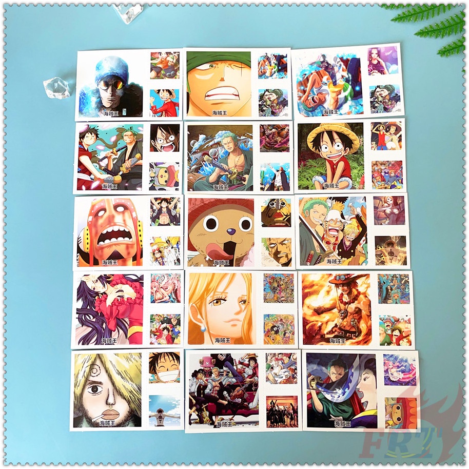 ❤ Bộ 90 Thẻ Hình Nhân Vật Anime ONE PIECE Cỡ Nhỏ ❤ Set 30 Tấm Bưu Thiếp Mini 6.2×6.2cm + 60 Tấm Lomo 3×3.1cm