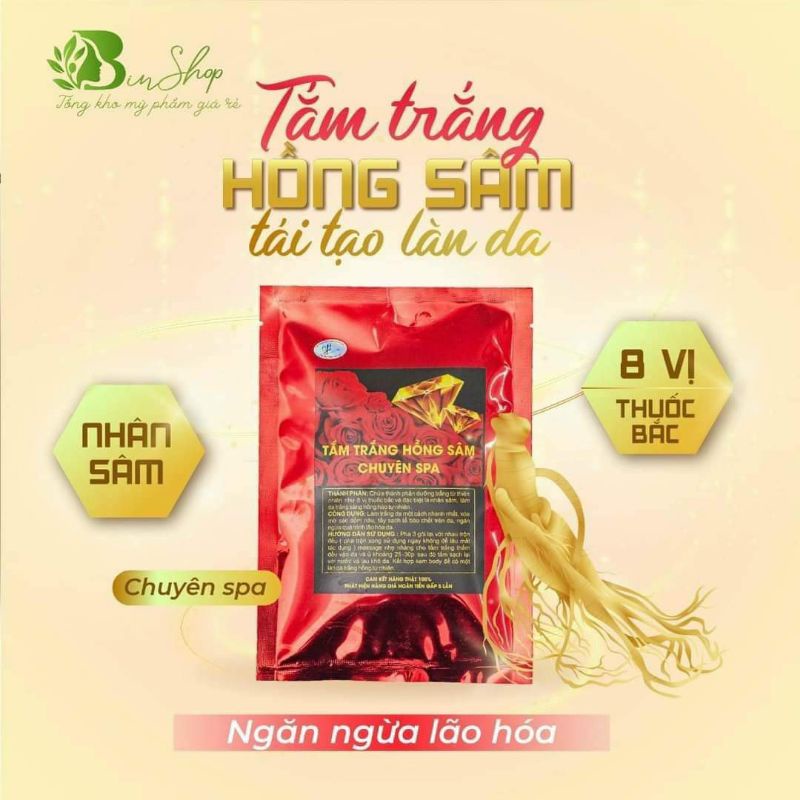 Tắm Trắng Hồng Sâm Chuyên Spa Dưỡng Trắng Da Nhanh Chóng