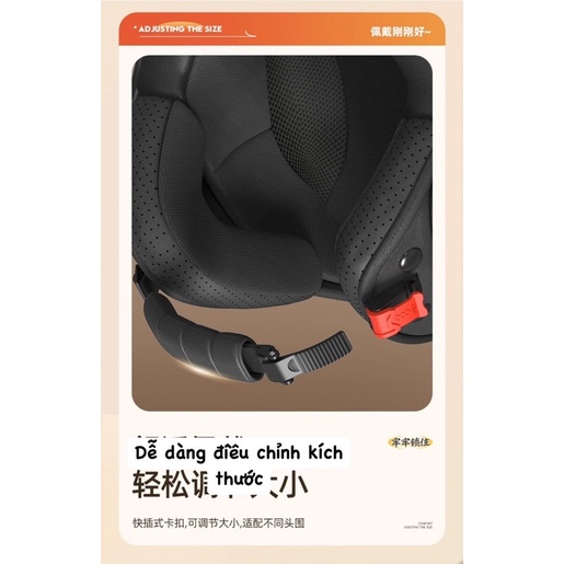 Mũ Bảo Hiểm 3/4 PHOENIX Đạt Tiêu Chuẩn 3C Cao Cấp - Cáo Đeo Nơ