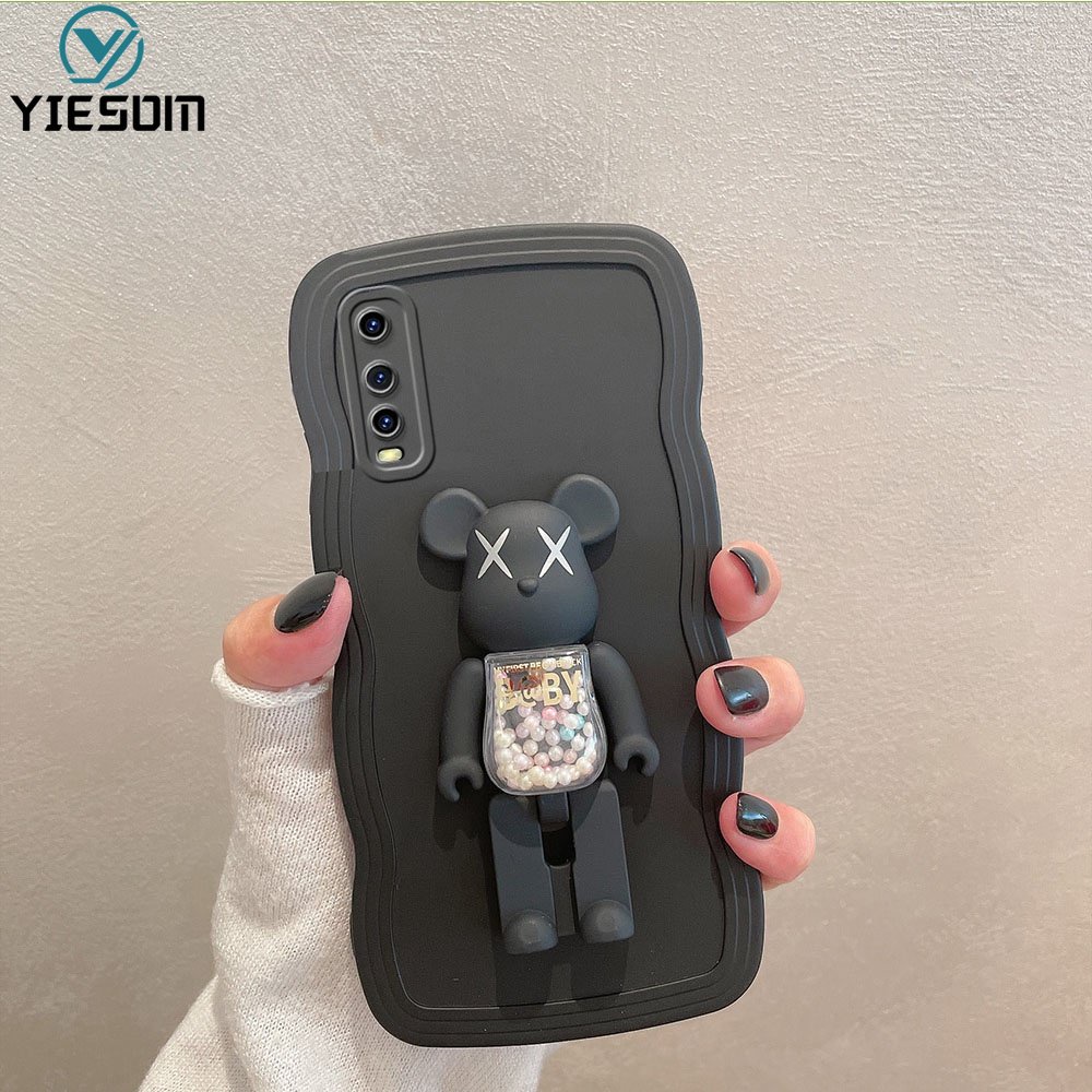 Ôp Điện Thoại Silicon Dẻo Kèm Giá Đỡ Cho vivo y20 y20s y20i y12s y12a y11s y20s g y17 y12 y15 y19 y95 y1s y91c y85 v9 Ốp