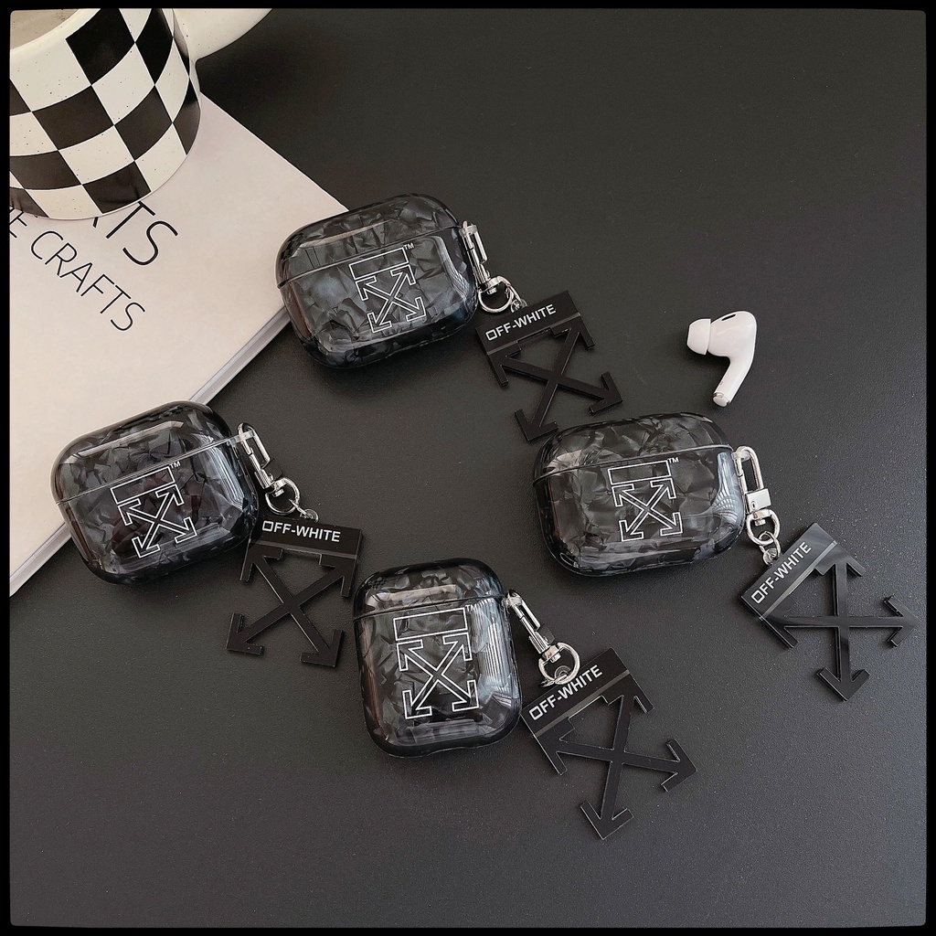 Vỏ Bảo Vệ Hộp Sạc Tai Nghe AirPods Pro2 2023 / 3 Họa Tiết Mũi Tên Màu Đen Thời Trang