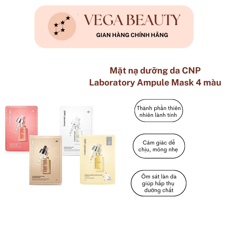 Mặt nạ dưỡng da CNP Laboratory Ampule Mask 25ml cung cấp dưỡng chất cho da mềm mịn - 4 màu
