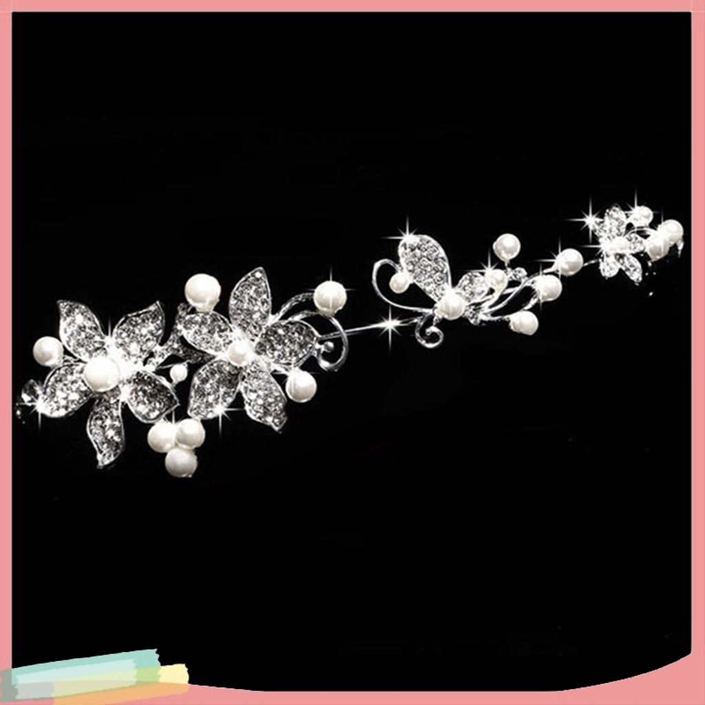 Băng Đô Hợp Kim Trang Trí Hoa Đính Đá Xinh Xắn Thời Trang Cho Nữ