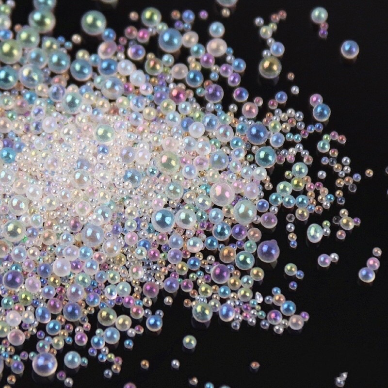 10g hạt bong bóng thuỷ tinh hologram dùng trang trí diy resin nail