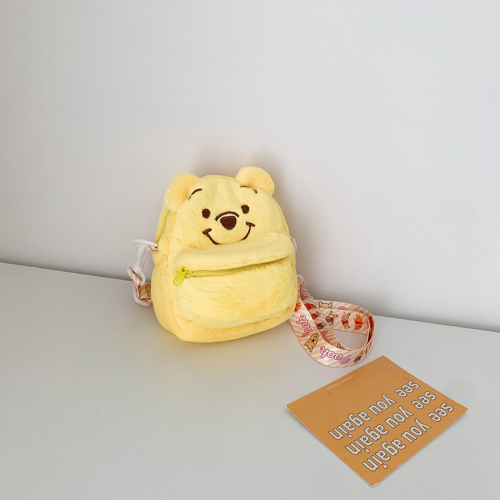 Túi Đeo Chéo Hình Gấu / Vịt Donald / Dâu Tây Nhồi Bông Đáng Yêu Thời Trang