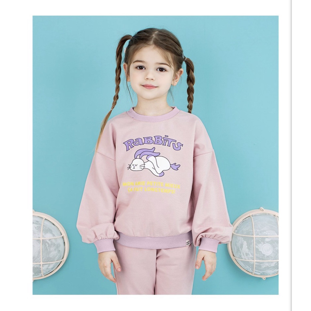 Bộ nỉ da cá hoạt hình 3 màu cho bé BPM002