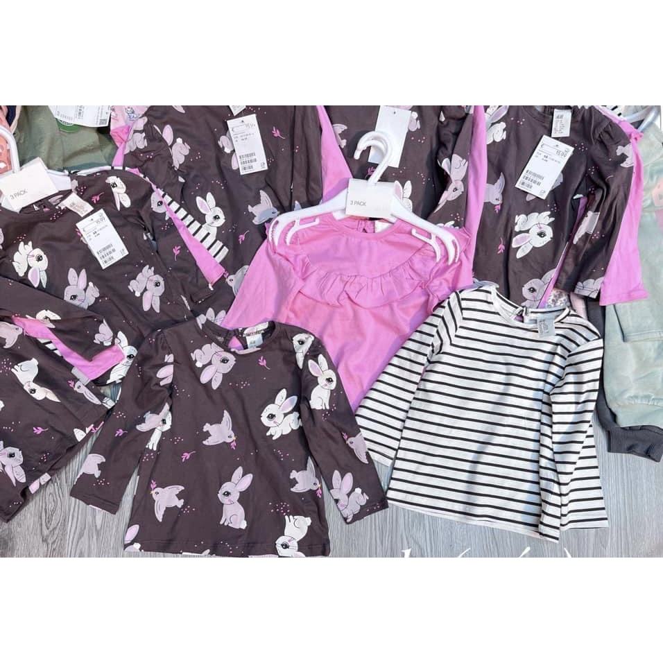 Set 3 áo bé gái HM Auth săn sale