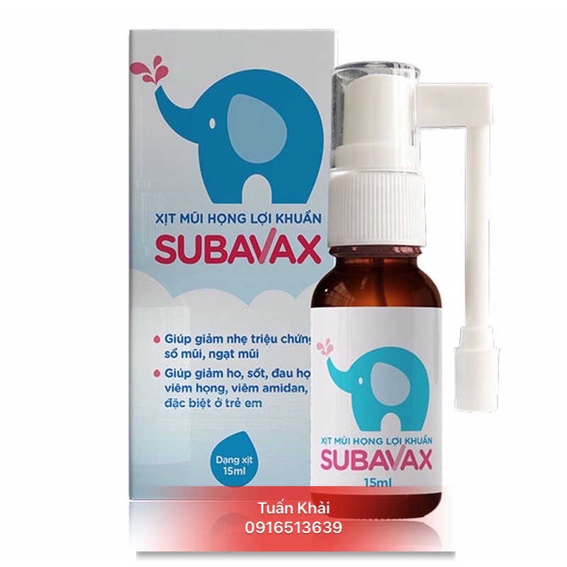 ✅ SUBAVAX sử dụng lợi khuẩn giúp giảm viêm ho, dịu thông xoang mũi