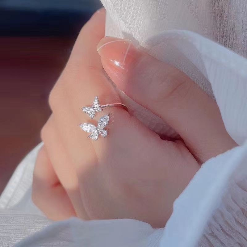 Nhẫn Hình Bướm Có Thể Điều Chỉnh Sang Trọng Cho Nữ