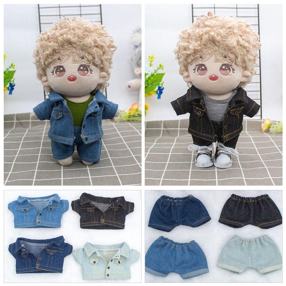 1 Bộ Áo Khoác Jeans Và Quần Jeans Dài Cho Búp Bê 15cm / 20cm