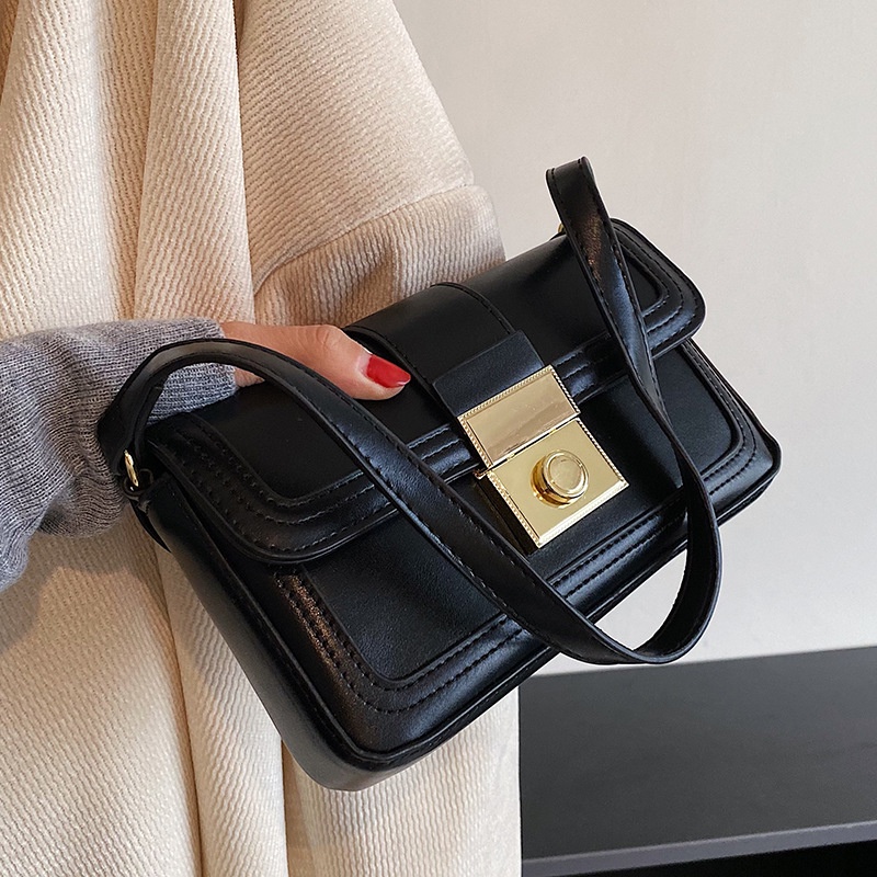 Túi Đeo Chéo Hình Vuông Nhỏ Màu Kaki Phong Cách Hàn Quốc Dễ Phối Đồ Thời Trang Cho Nữ