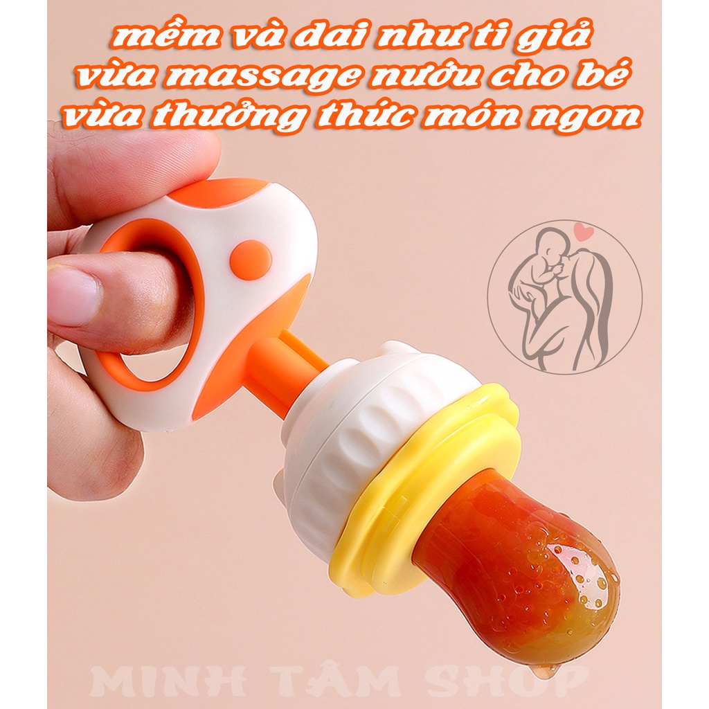 Túi nhai trái cây-thực phẩm ăn dặm cho bé cao cấp kèm đế đựng bbet