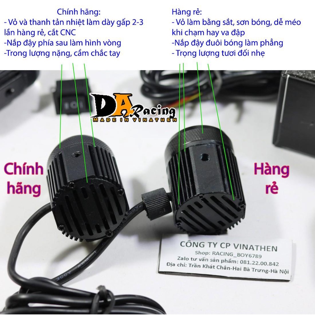 [Full hộp 2 bóng] Led mini 2 màu LOẠI 1 Chính hãng tặng công tắc-Bảo hành 6 tháng bởi shop  Racing_Boy6789