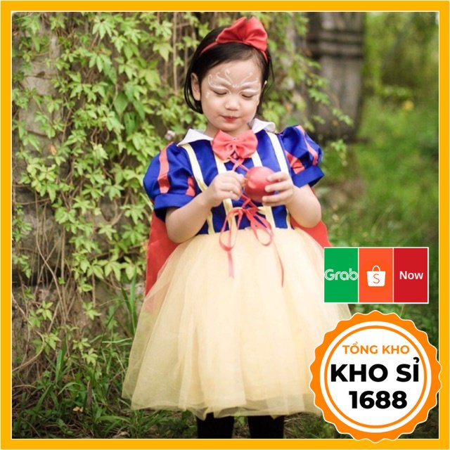 Váy bạch tuyết cho bé gái đầm công chúa tay ngắn quà sinh nhật E154