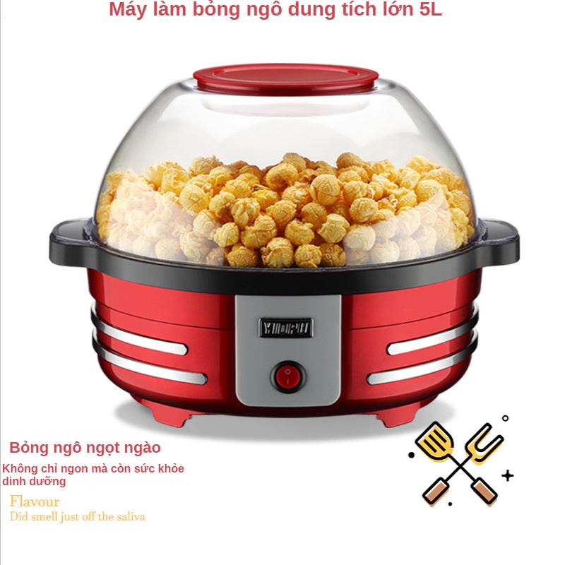 Máy làm bỏng ngô mini Dung tích lớn 5L, dễ vận hành Có thể được sử dụng cho bỏng ngô hoặc BBQ