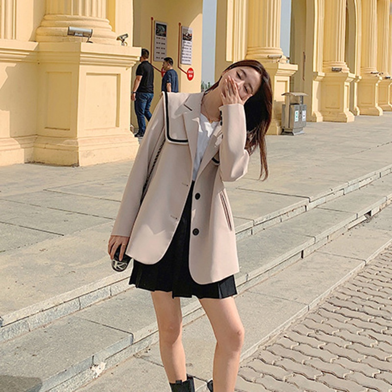 IELGY  IELGY Áo Khoác Dáng Rộng Thời Trang Hàn Quốc Dành Cho Nữ