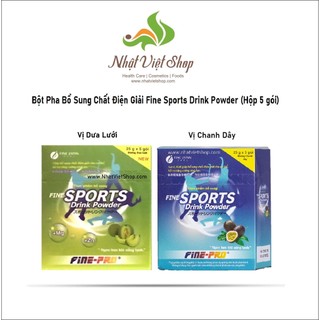 Combo 5 Hộp Bột Pha Uống Bù Điện Giải Fine Sports Drink Powder