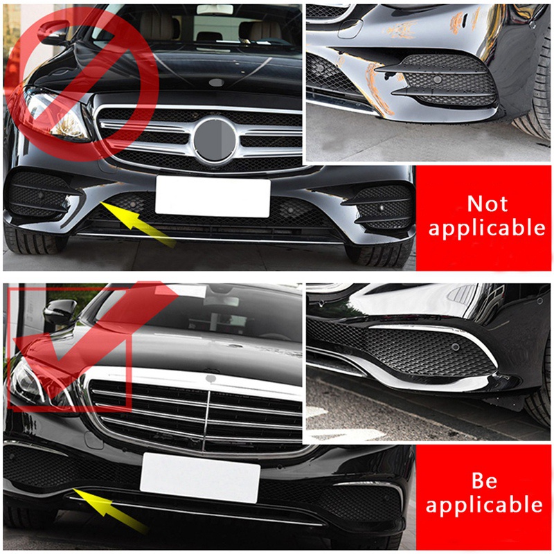 Ốp Viền Cản Trước Xe Hơi Bằng ABS Mạ Crom Cho Mercedes Benz E Class W213 2016-2019
