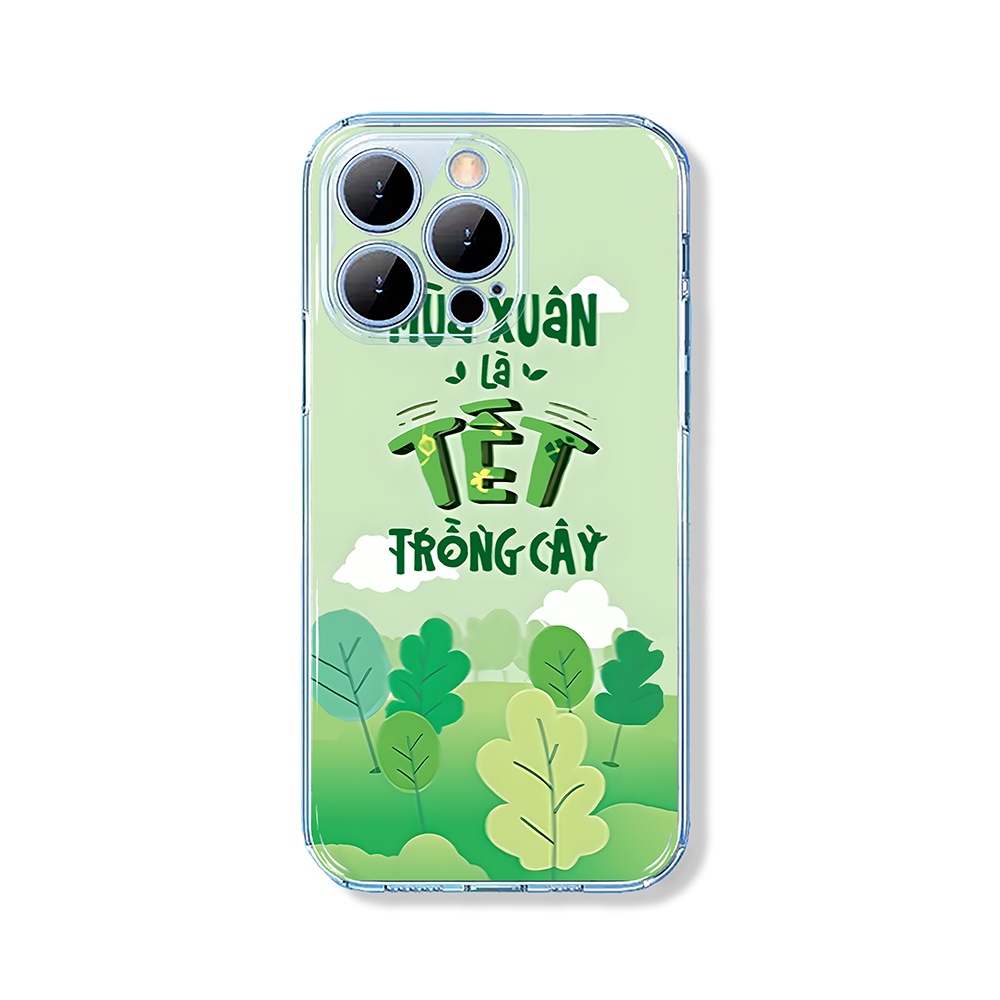 Ốp lưng iphone Tết xanh silicon trong suốt ip 6/6splus/7plus/8/8plus/xr/xs/12/13/14pro/max/plus/promax u381