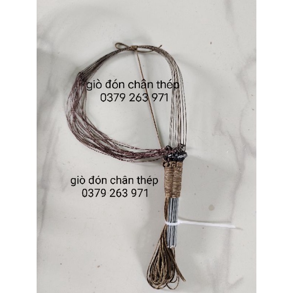 Bẫy gà rừng giò đón 1 bộ 20 chân 75k khoen inox đúc liền dù siêu bền