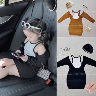 Đầm ba lỗ khoét vai cho bé iu