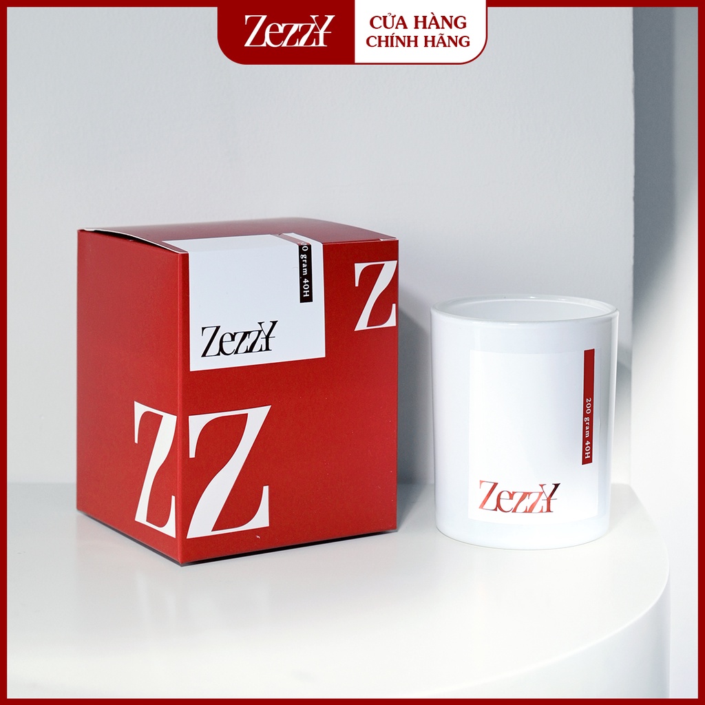 Nến thơm cao cấp " Need" - Tem trắng hương gỗ Teak + Amber + Musk nhẹ nhàng thư giãn lãng mạn 200gr ZEZZY