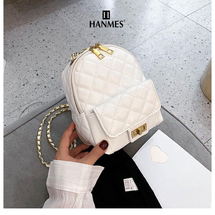 Balo da mini thời trang nữ ô trám HB01 Hanmes